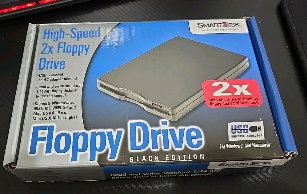 Floppy Disk Reader, 3.5 inch 1.44mb External USB Type A/C Floppy Disk Drive