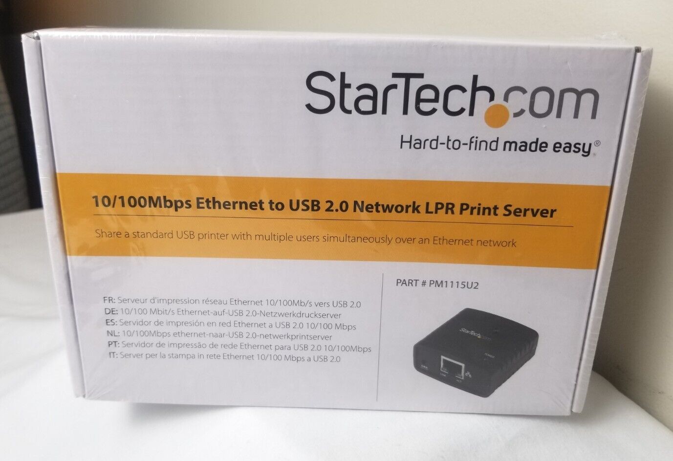 New StarTech 10/100mbps Ethernet to USB 2.0 Network LPR Print Server