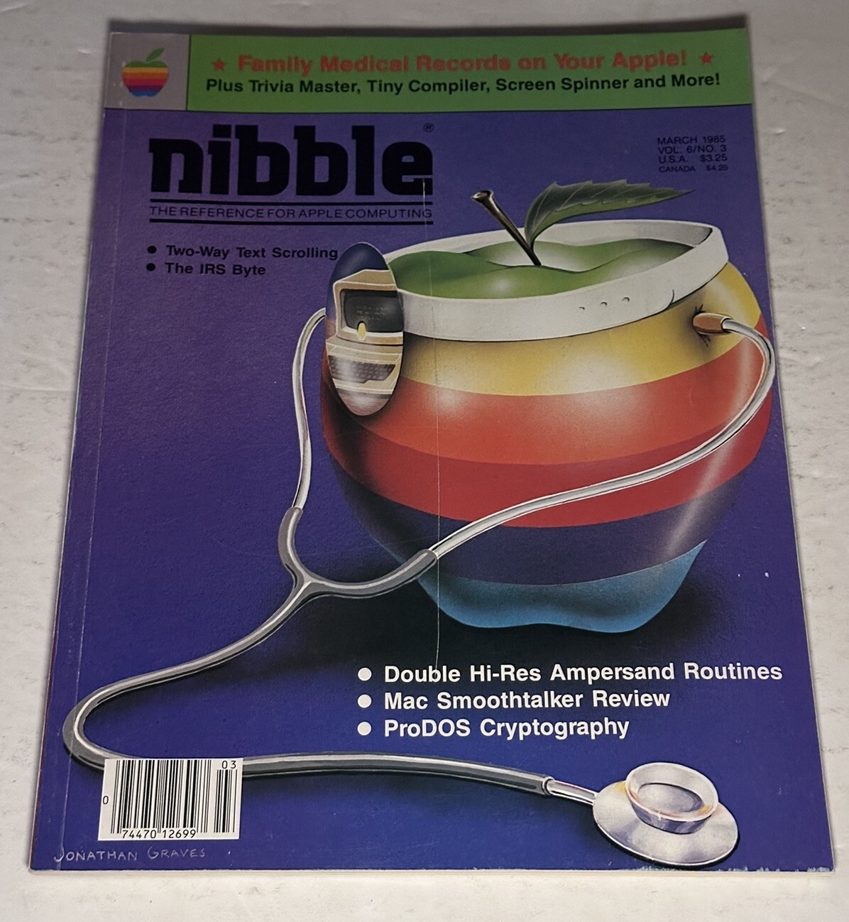 March 1985 Nibble Magazine Trivia Master Tiny Compiler Screen Spinner ProDOS