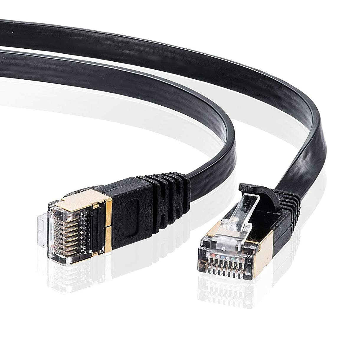 Sanwa CAT7 ultra flat LAN cable (10m) 10Gbps / 600MHz RJ45 nails from Japan