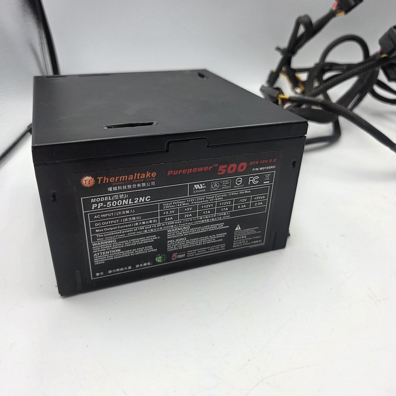 Thermaltake TR2 500W ATX Power Supply 20+4 Pin 115/230V PP-500NL2NC