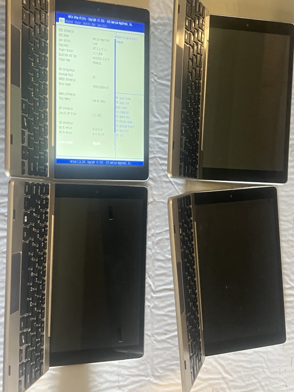 Lot Of 4 As Is NuVision® HD Wi-Fi Tablet, 8.9" Screen, 32GB Storage, Windows® 10