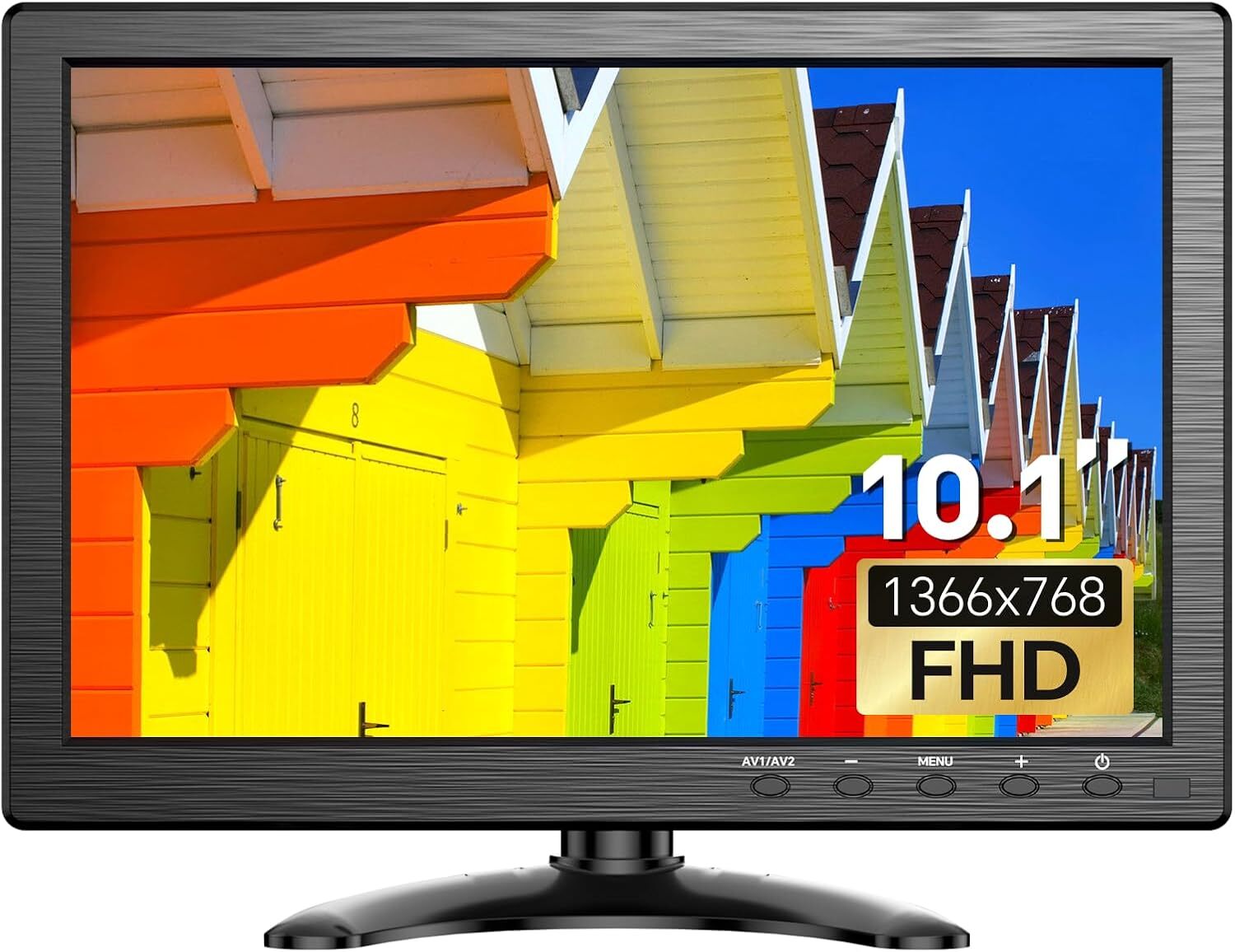 Eyoyo 10.1 Inch Small Computer Monitor HDMI/VGA/AV/BNC 500:1 for PC/Gaming/CCTV