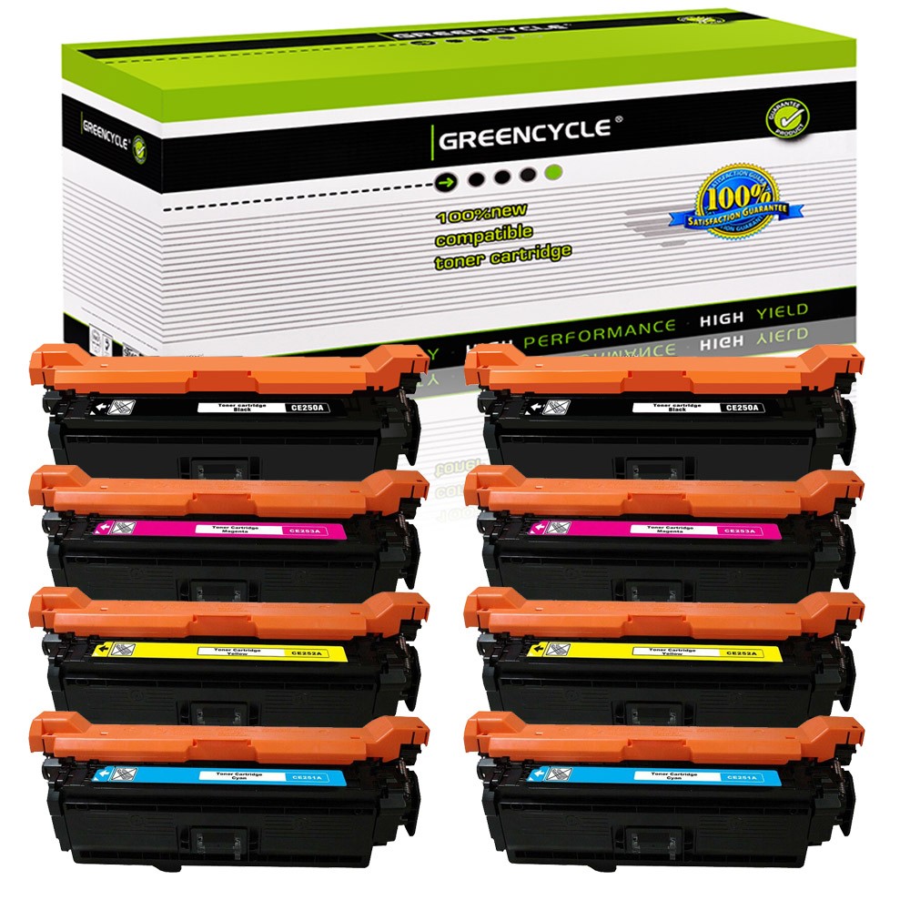 8× CE250A-253A Toner Cartridge fit for HP Color LaserJet CM3530 CM3530fs Printer