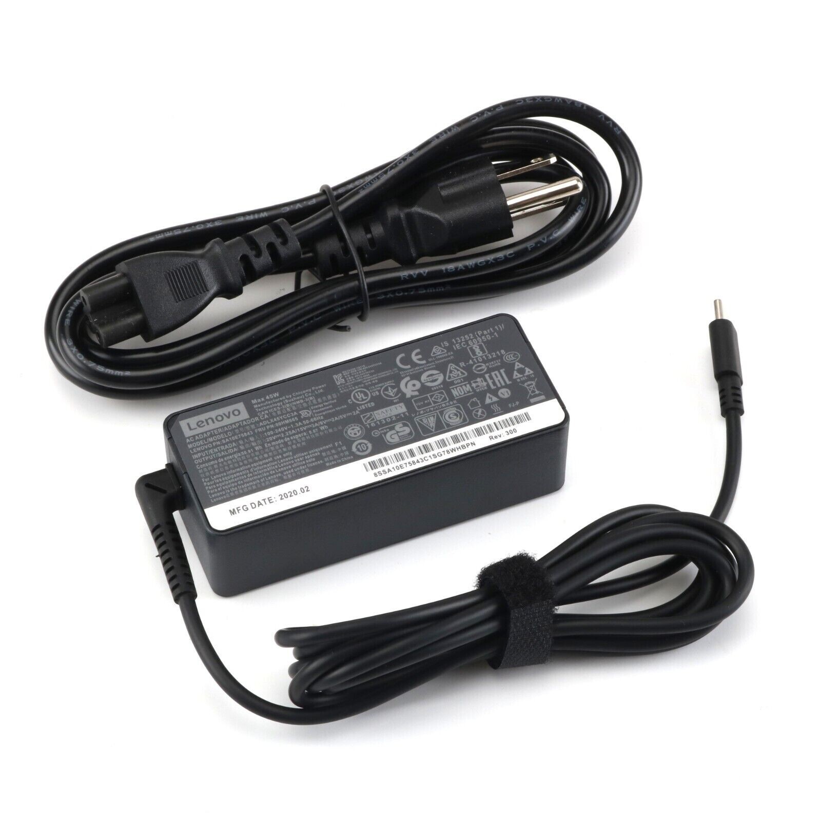 Genuine Lenovo 45W Type-C Laptop Charger AC Power Supply Adapter 4X20M26252 NEW