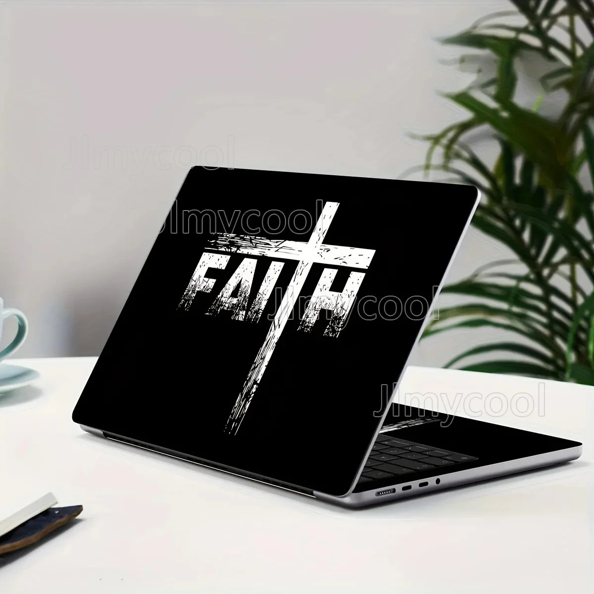 Pack of 2 for 12-15 Inch Laptop Film - Christian Cross Religious Vinyl Sticker