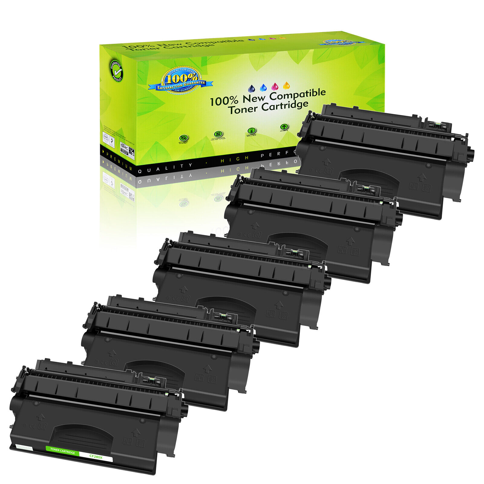 5PK CF280X 80X High Toner Cartridge for HP Pro 400 MFP M425 dn Series Printer