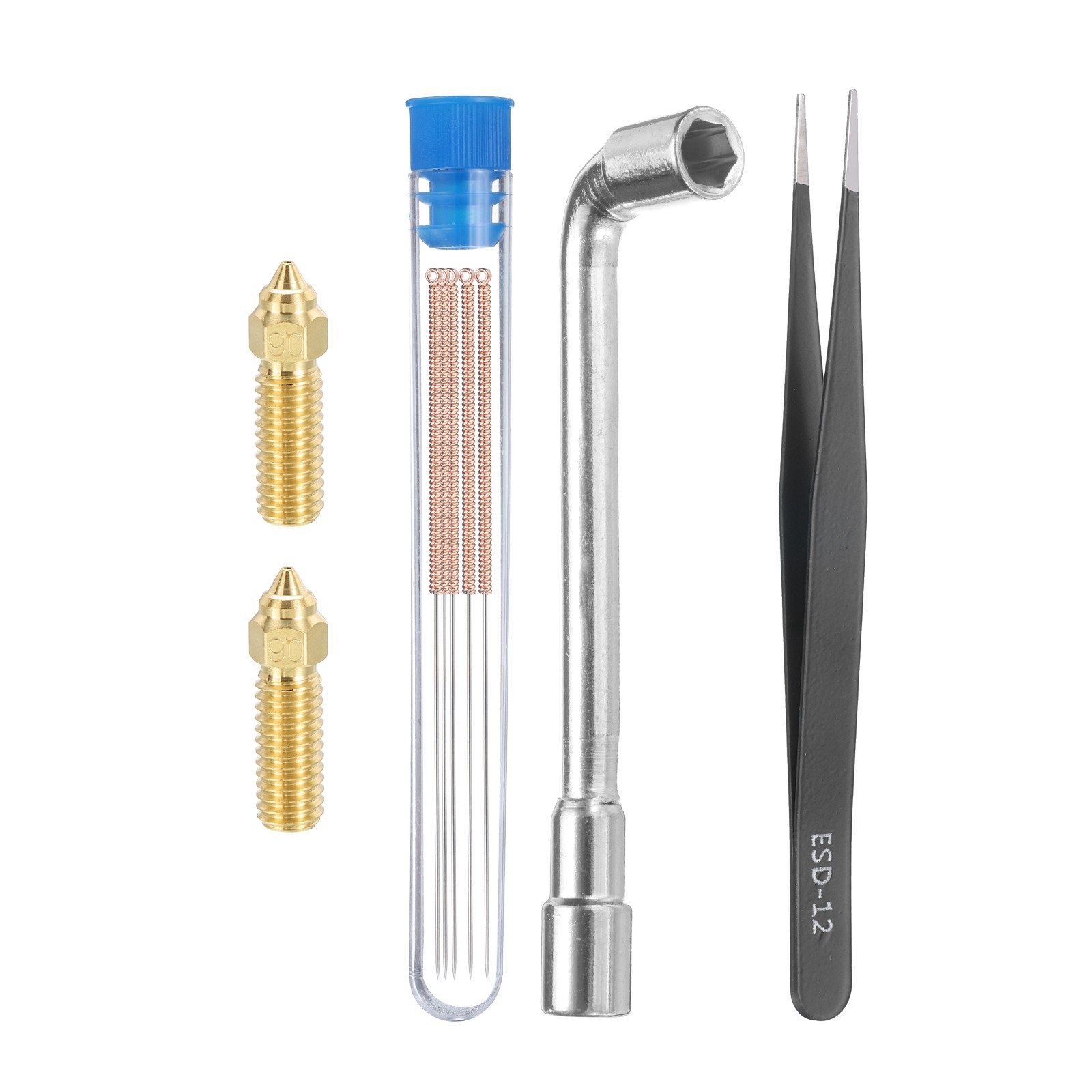 3D Nozzles Kit, 2pcs k1 Brass Nozzles 0.6mm, Nozzle Cleaning Needles