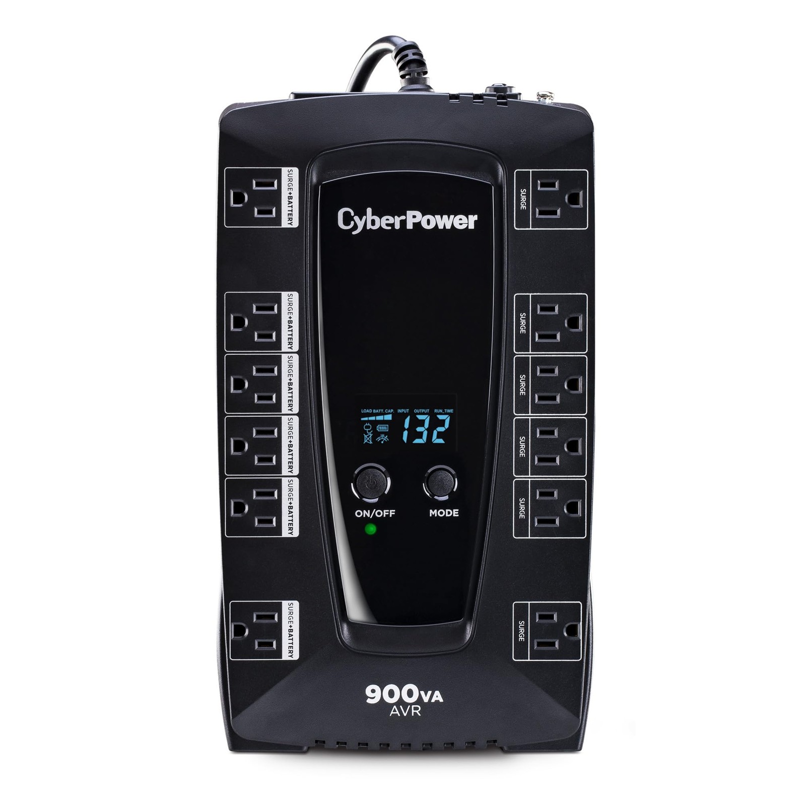 AVRG900LCD Intelligent LCD UPS Battery Backup and Surge Protector, 900VA/480W...