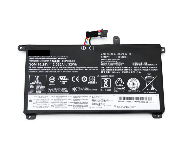 NEW 15.28V Battery for  00UR890 00UR891 00UR892  SB10L84123 SB10L84122 P51s