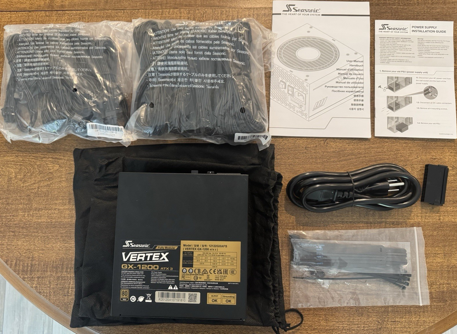 Seasonic Vertex GX-1200 ATX 3.0 80+ Gold Fully Modular PSU NEW RMA Replacement