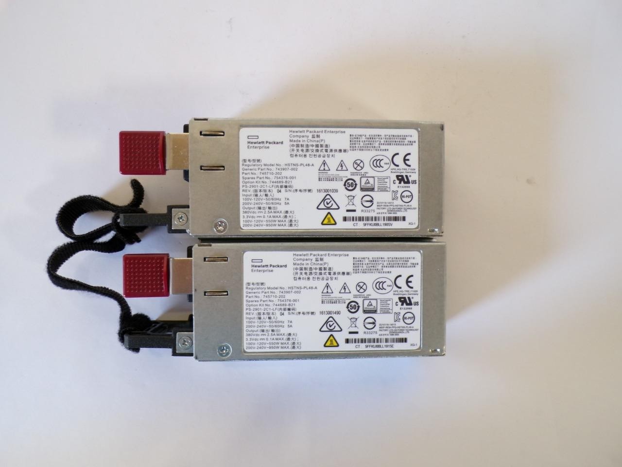 *Lot Of 2* HP 754376-001 900W HSTNS-PL48-A Server Power Supply (J540)