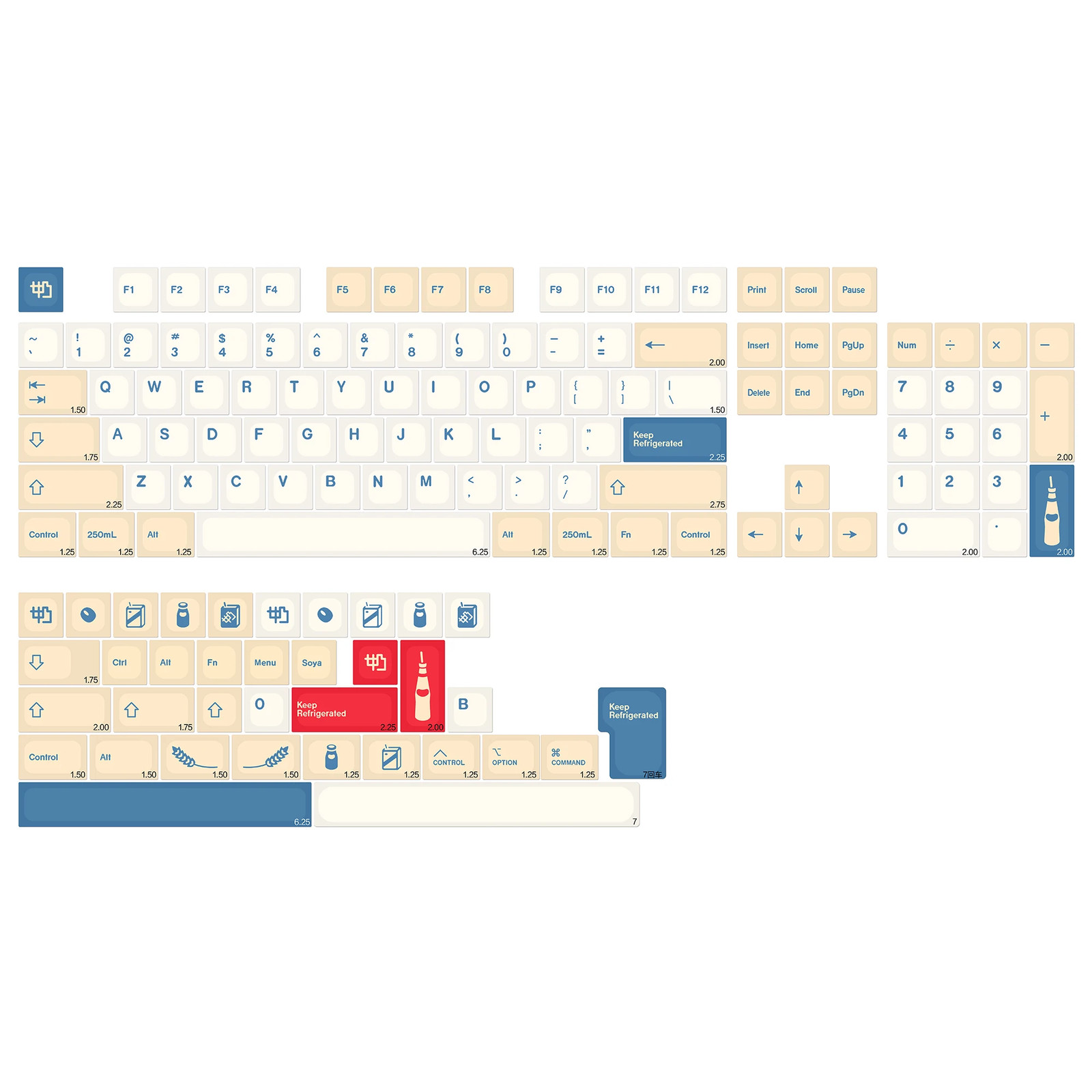 KBDiy KOA Profile PBT Keycaps 136-Key Set Dye-Sub Cherry MX Mechanical Keyboard