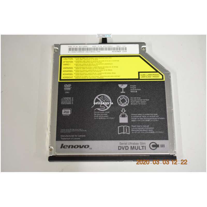 Ultabay Slim Dvd Multi Iii Sony Ad-7910s Lenovo P/N 42T2551 (2322/C3/7)