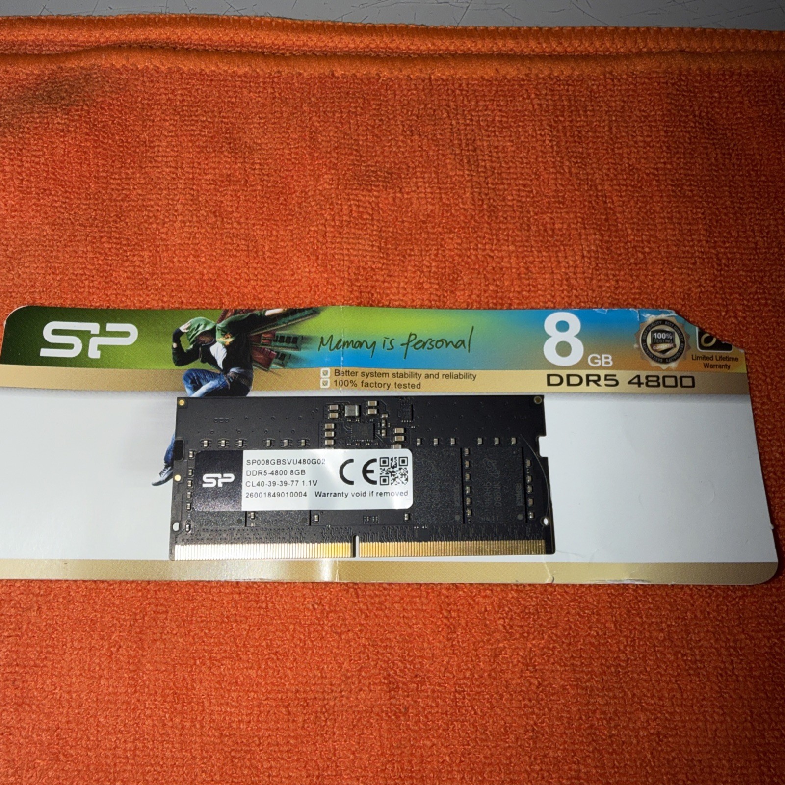 Silicon Power 8GB DDR5-4800 CL40-39-71 1.1 V Laptop Memory SingleFully Tested