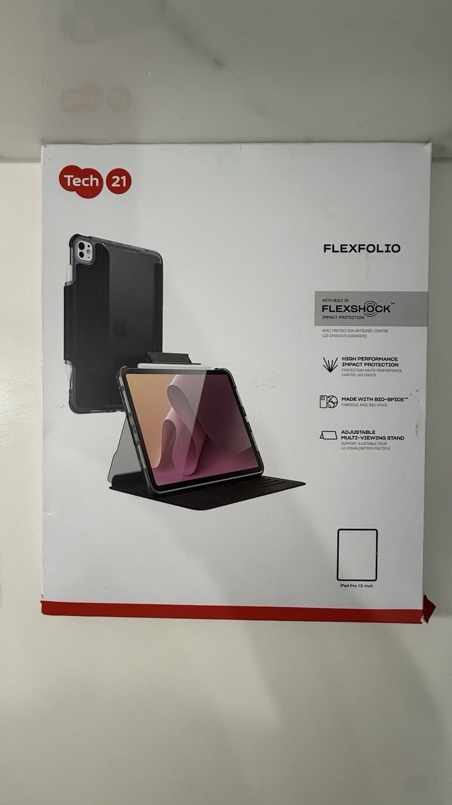Tech21 FlexFolio Folding Folio Case for Apple iPad Pro 13in Stand Black