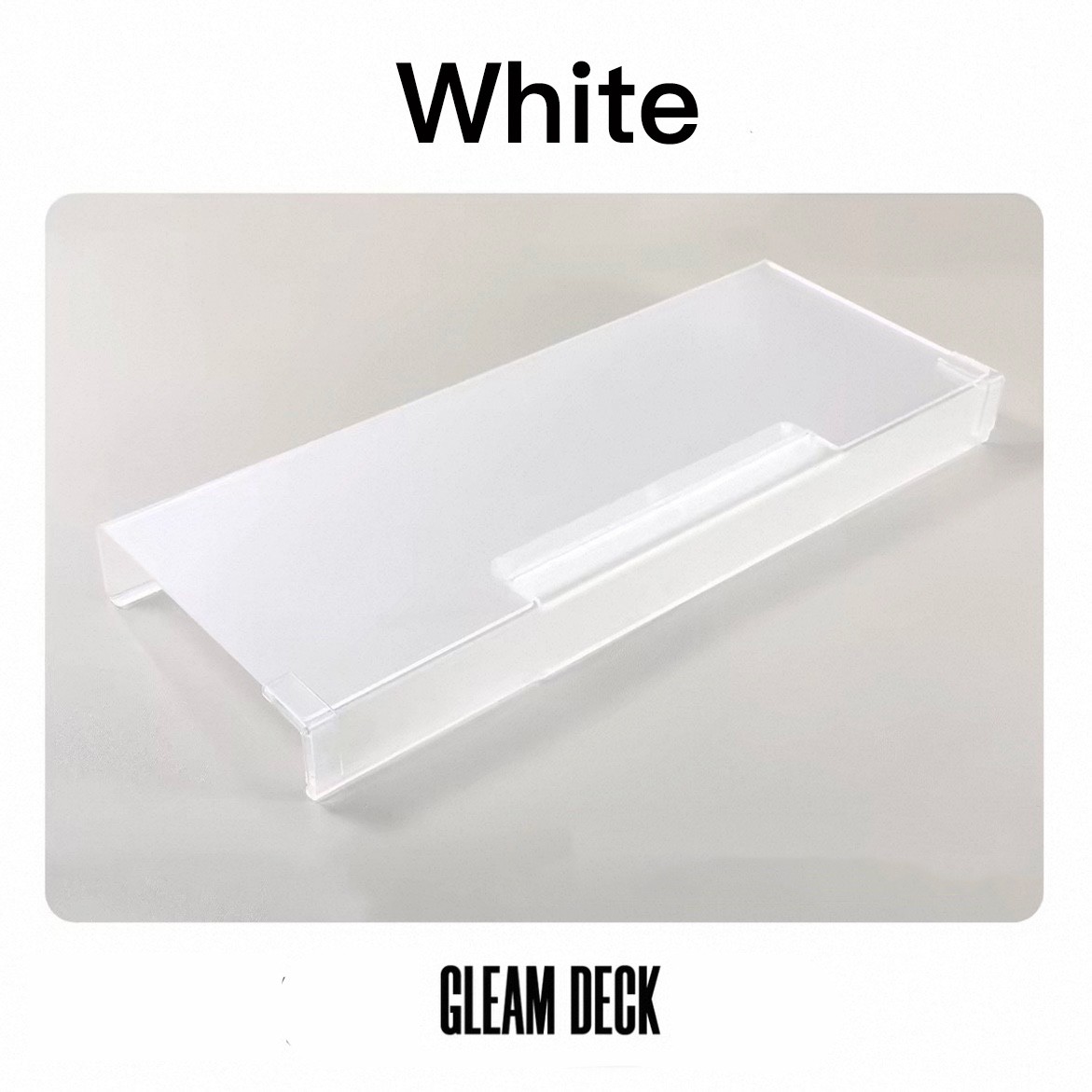 Acrylic Keyboard Riser Stand Dust Cover 2-in-1 Ergonomic Frosted