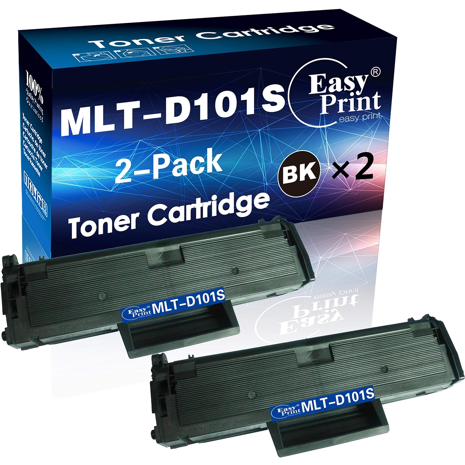 (2-Pack, Black) Compatible MLT-D101S D101S Toner Cartridge 101S Used for Sams...