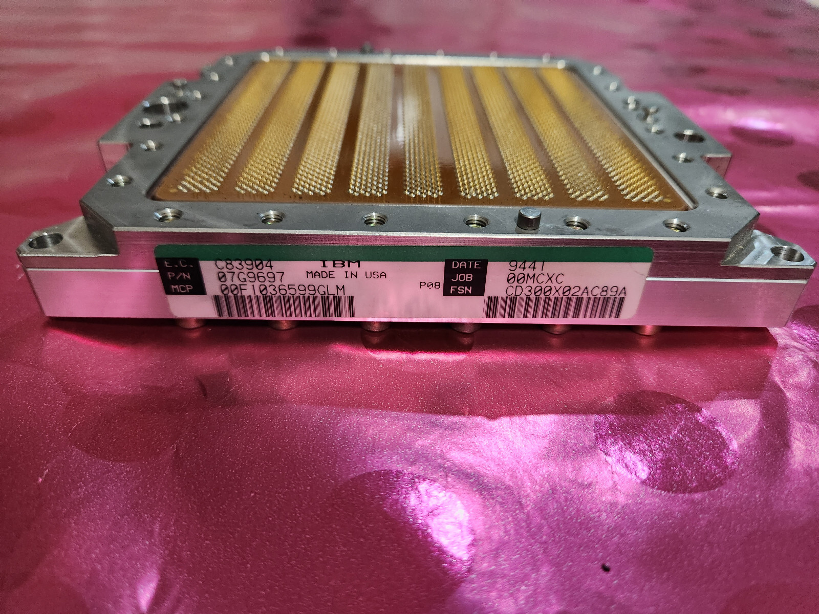 Vintage IBM 9000 Mainframe/Supercomputer Museum TCM/MCM CPU/Processor Gold Pins