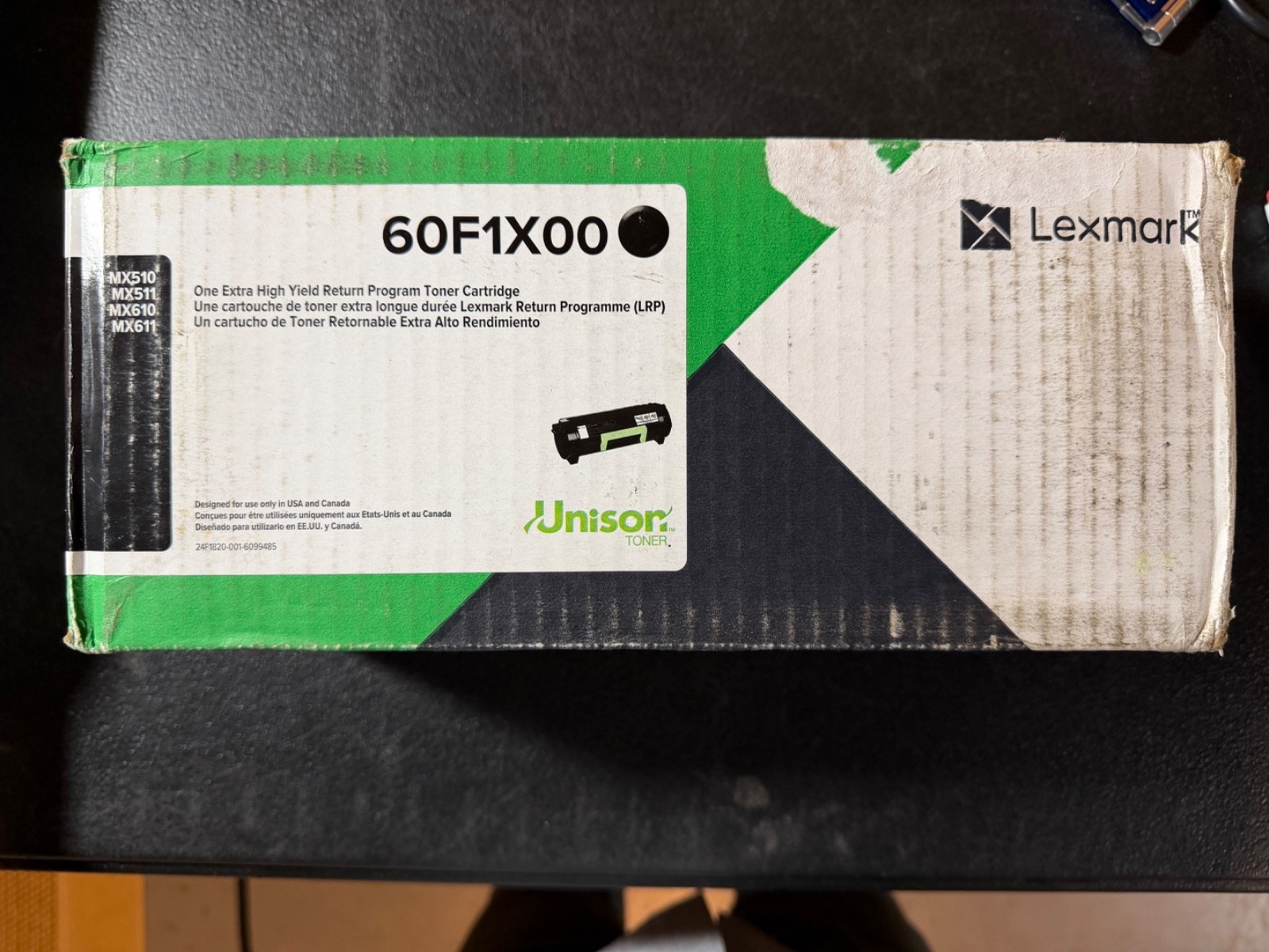 Genuine Lexmark 60F1X00 Extra High Yield Black Toner Cartridge New Sealed In Box