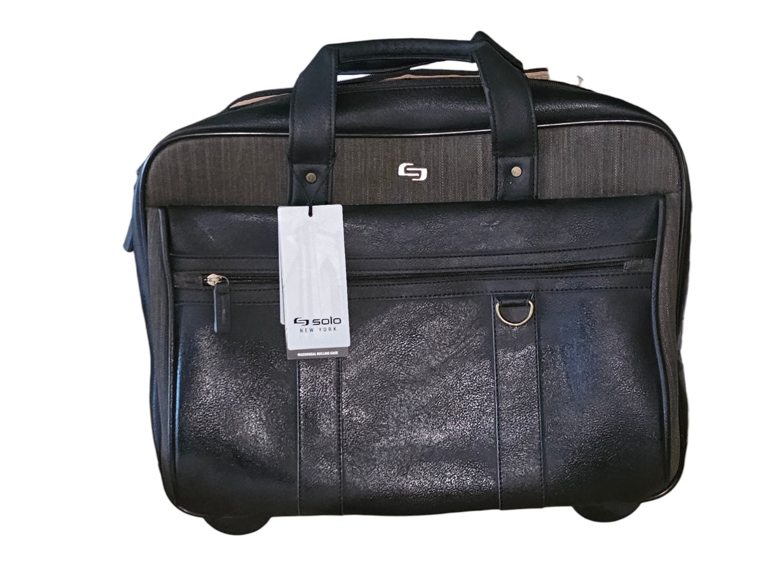 Solo New York Macdougal Rolling Laptop Case 17.3 Inch- DK Brown NWT 