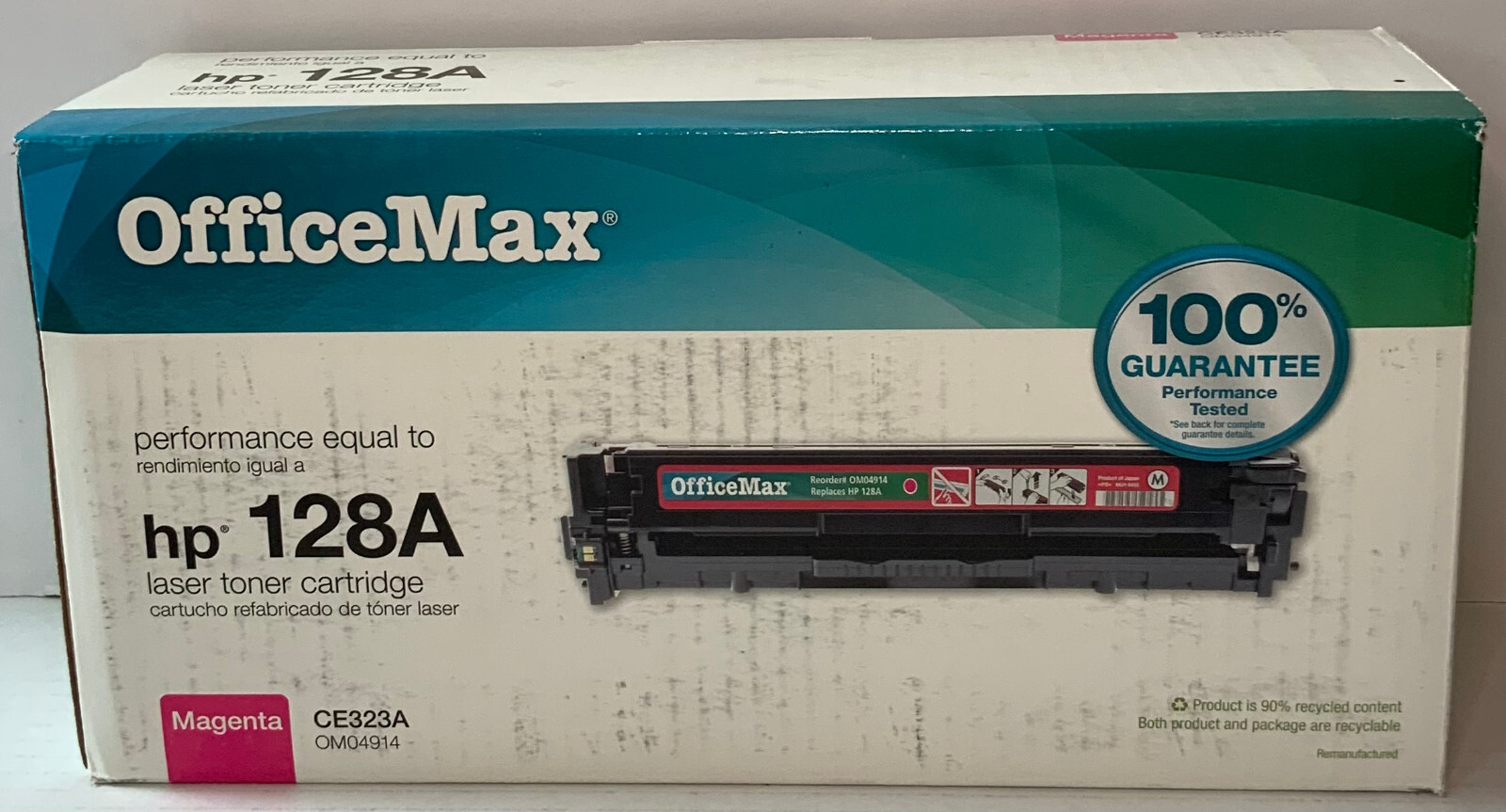 Genuine OEM OfficeMax CE323A (OM04914) Magenta Toner Cartridge
