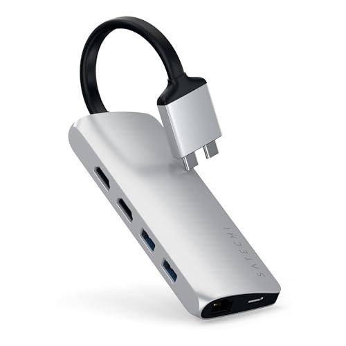 SATECHI USB TYPE-C DUAL MULTIMEDIA ADAPTER - SILVER
