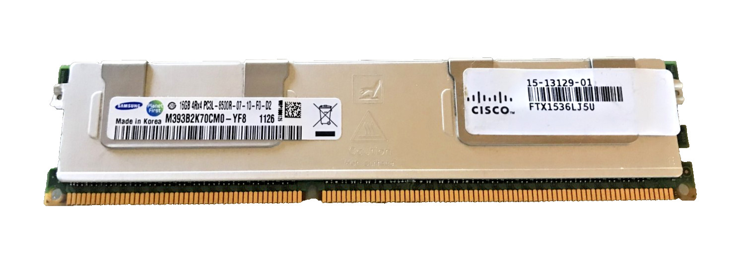 Samsung M393B2K70CM0-YF8 16GB 4Rx4 PC3L-8500R DDR3 Server RAM