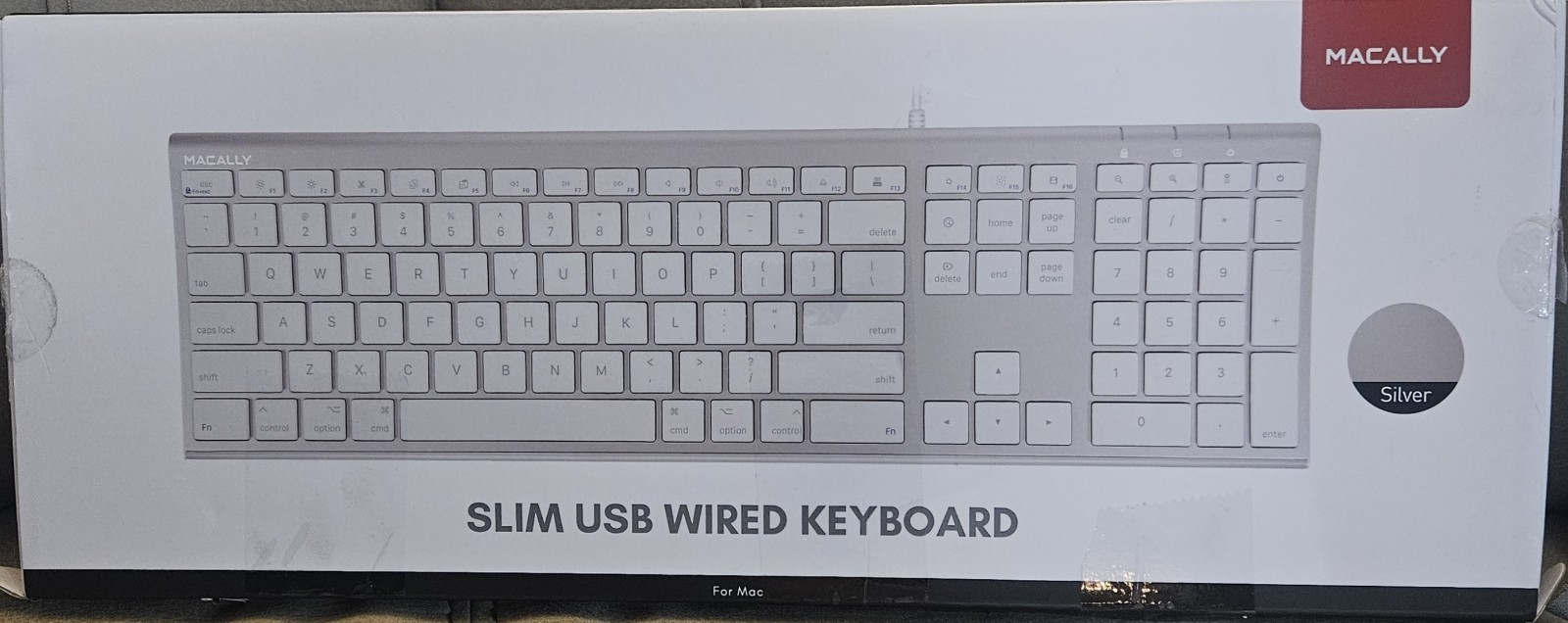 Keyboard USB Wired MACALLY Model:ACEKEYA NEW OPEN BOX
