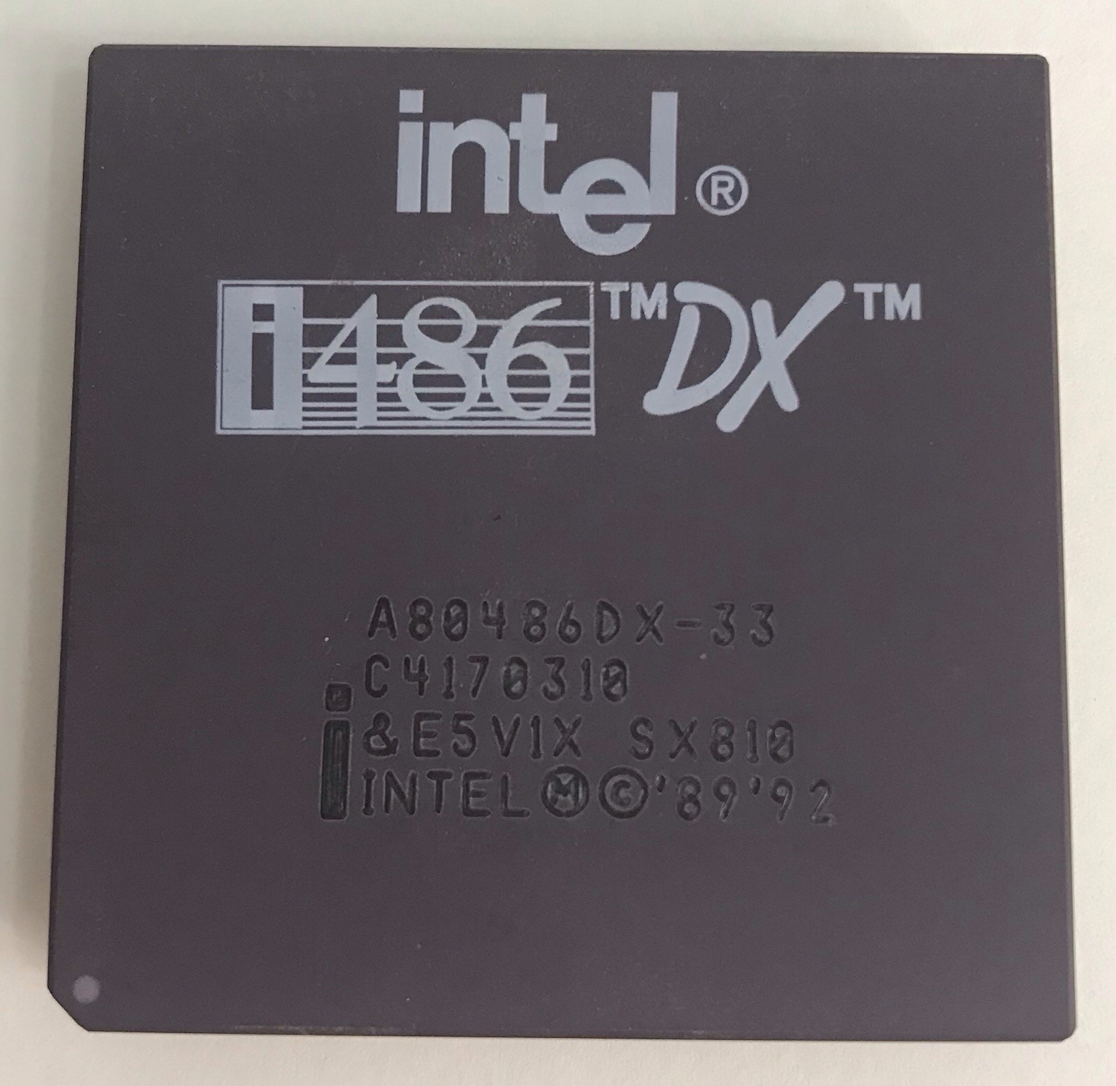 Intel i486 DX 33MHz CPU Processor A80486DX-33 SX810 Ceramic