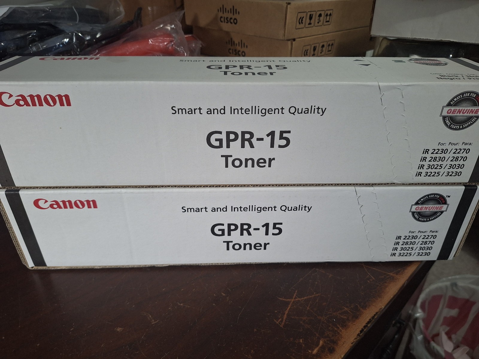 Lot of 2 NEW Canon GPR-15 9629A003AA Toner Cartridge iR 2200/2220/2800/3300/3320