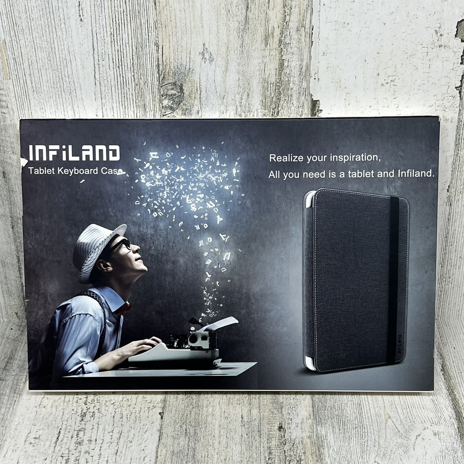 Infiland Tablet Keyboard Case Galaxy Tab A 10.1 - Black Magnetically Detachable