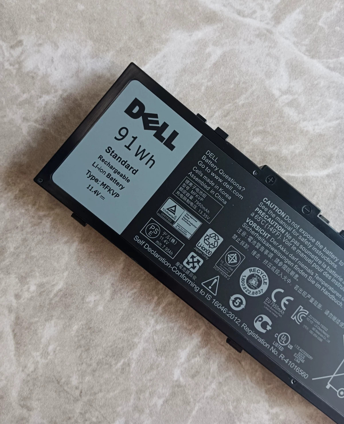 Genuine Battery MFKVP For Dell Precision 15 7510 7520 17 7710 7720 M7510 M7710