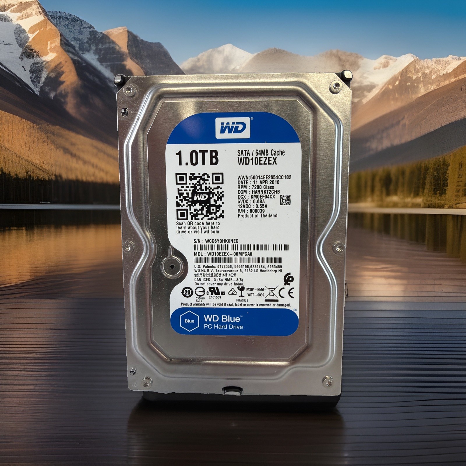 WD Blue 1TB 3.5" SATA HDD WD10EZEX 7200RPM 64MB CMR - Crystal disk