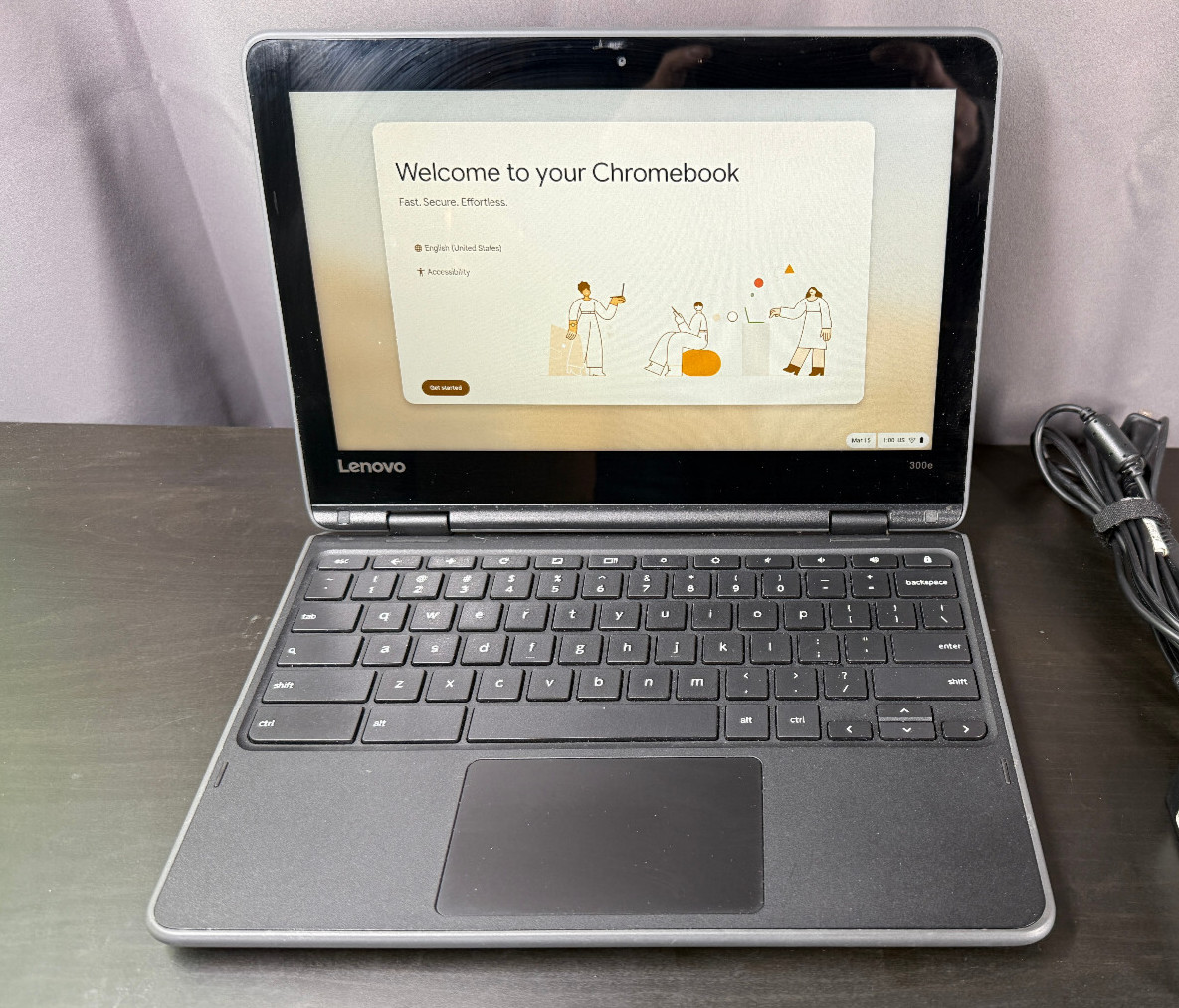 Lenovo 300e Chromebook 81H0 (11.6" Touch, 4GB, 32GB eMMC, ChromeOS) w/ Charger