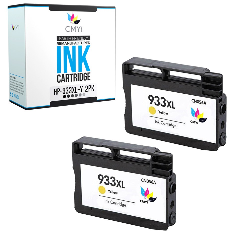 CMYi 2-Pack Compatible 933 XL Yellow Ink for HP OfficeJet 7510 7610 7612 7620