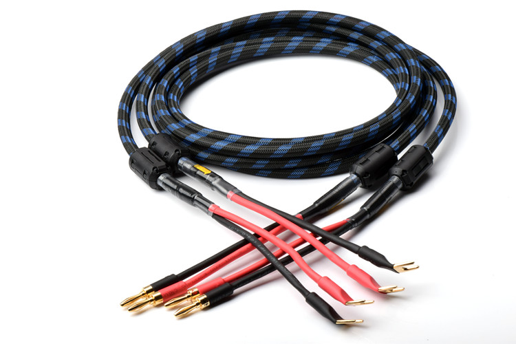 HI-end Pair OFC Pure Copper Wire Audio Speaker Cable with Banana/Spade Connector