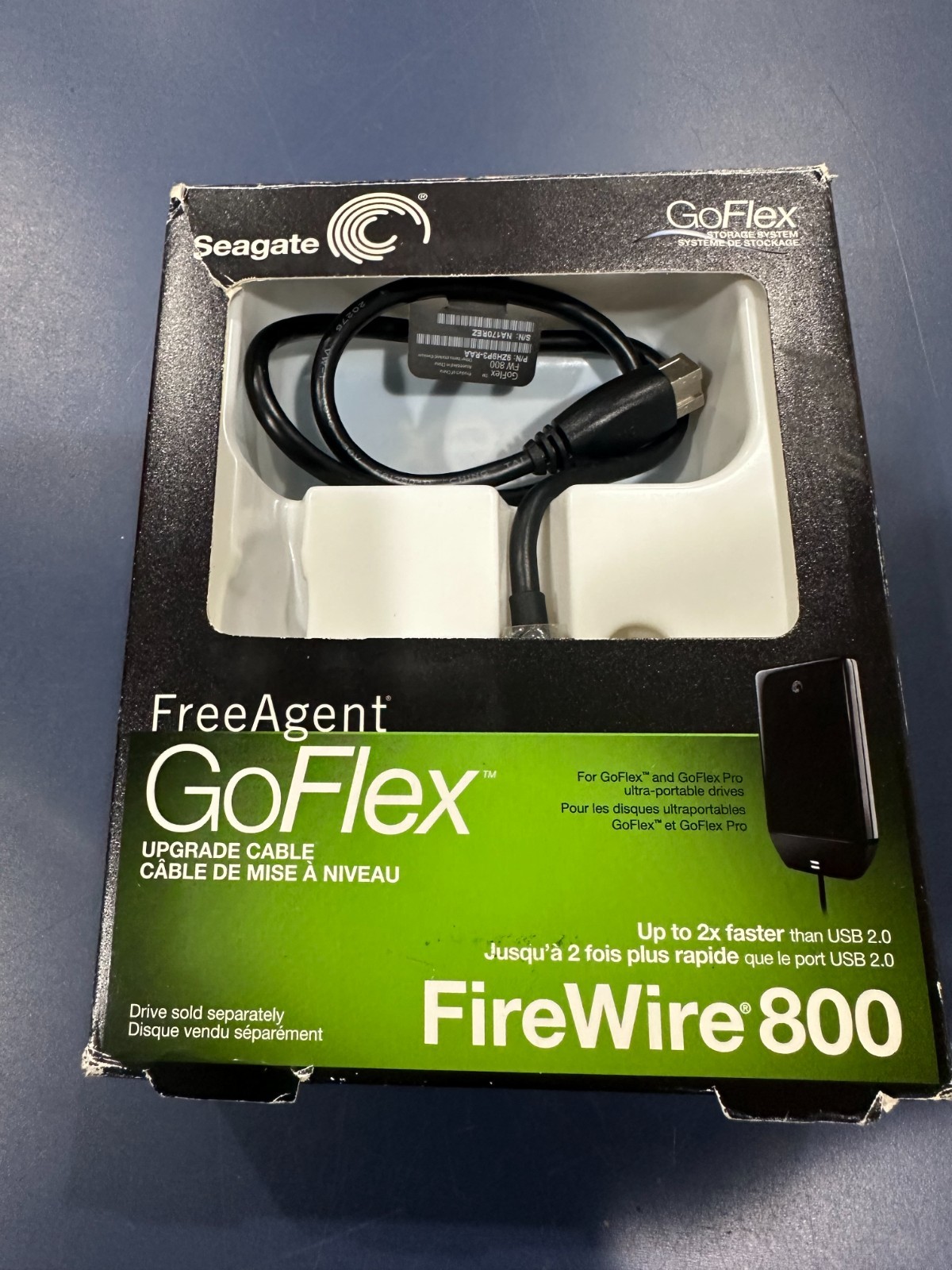 SEAGATE FREEAGENT GOFLEX UPGRADE CABLE FIREWIRE 800 STAE102 OPEN BOX GREAT COND