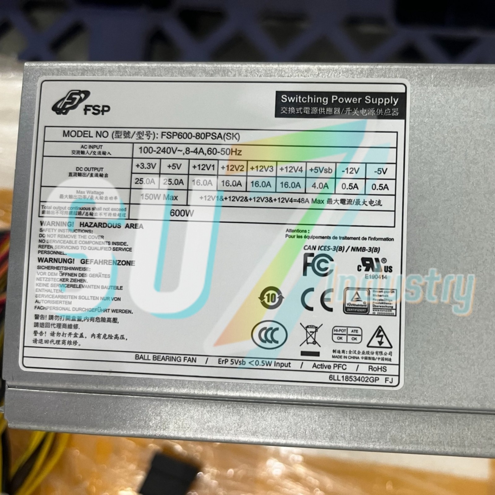 FSP FSP600-80PSA(SK) Industrial control computer power supply#1pcs New In Box