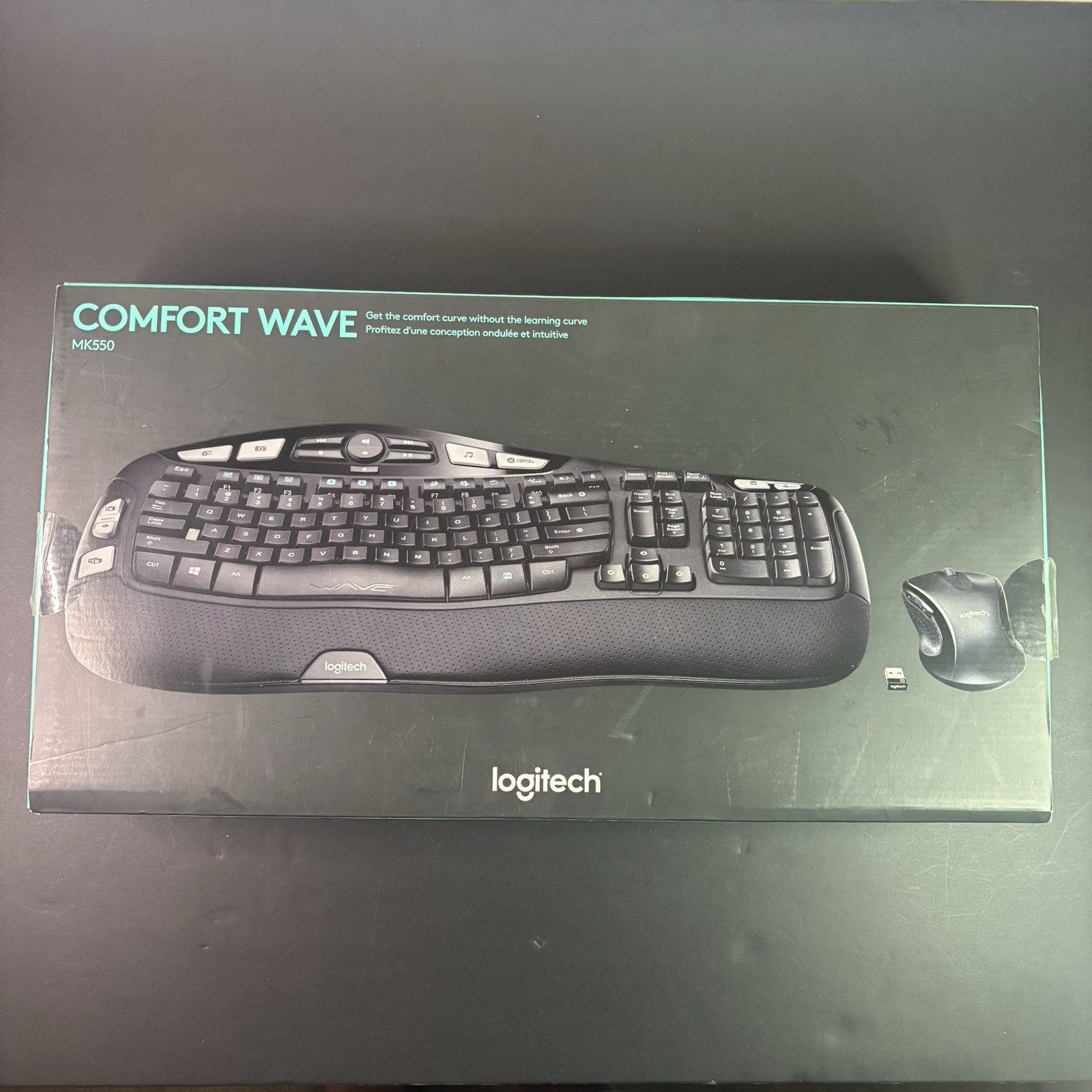 Logitech Comfort Wave MK550 Wireless Ergonomic Keyboard and Mouse 