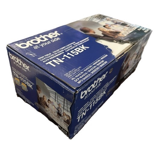 Genuine Brother TN-115BK Black High Yield Toner Cartridge. New
