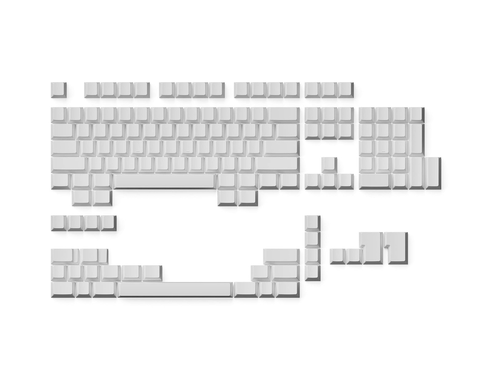 139Key Blank White 1.4mm Thick PBT Cherry Profile Keycaps Set For MX