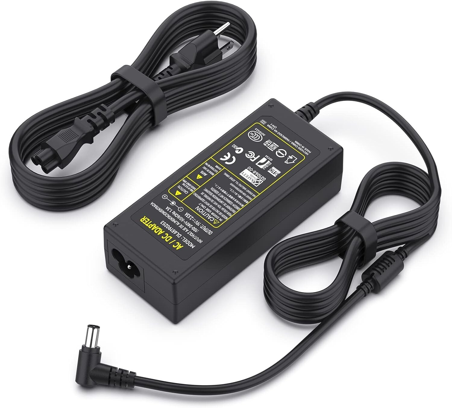 DC 19V Power Cord TV Charger for LG Electronics 19" 20" 22" 23" 24" 27" LED LCD
