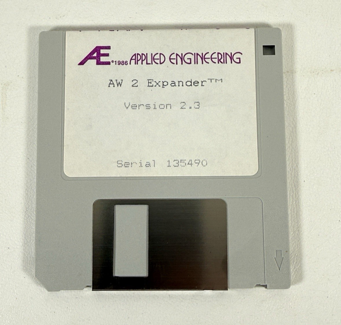 Apple II 3.5" Apple Works (AW 2 Expander) V 2.3 Applied Engineering Vinatge