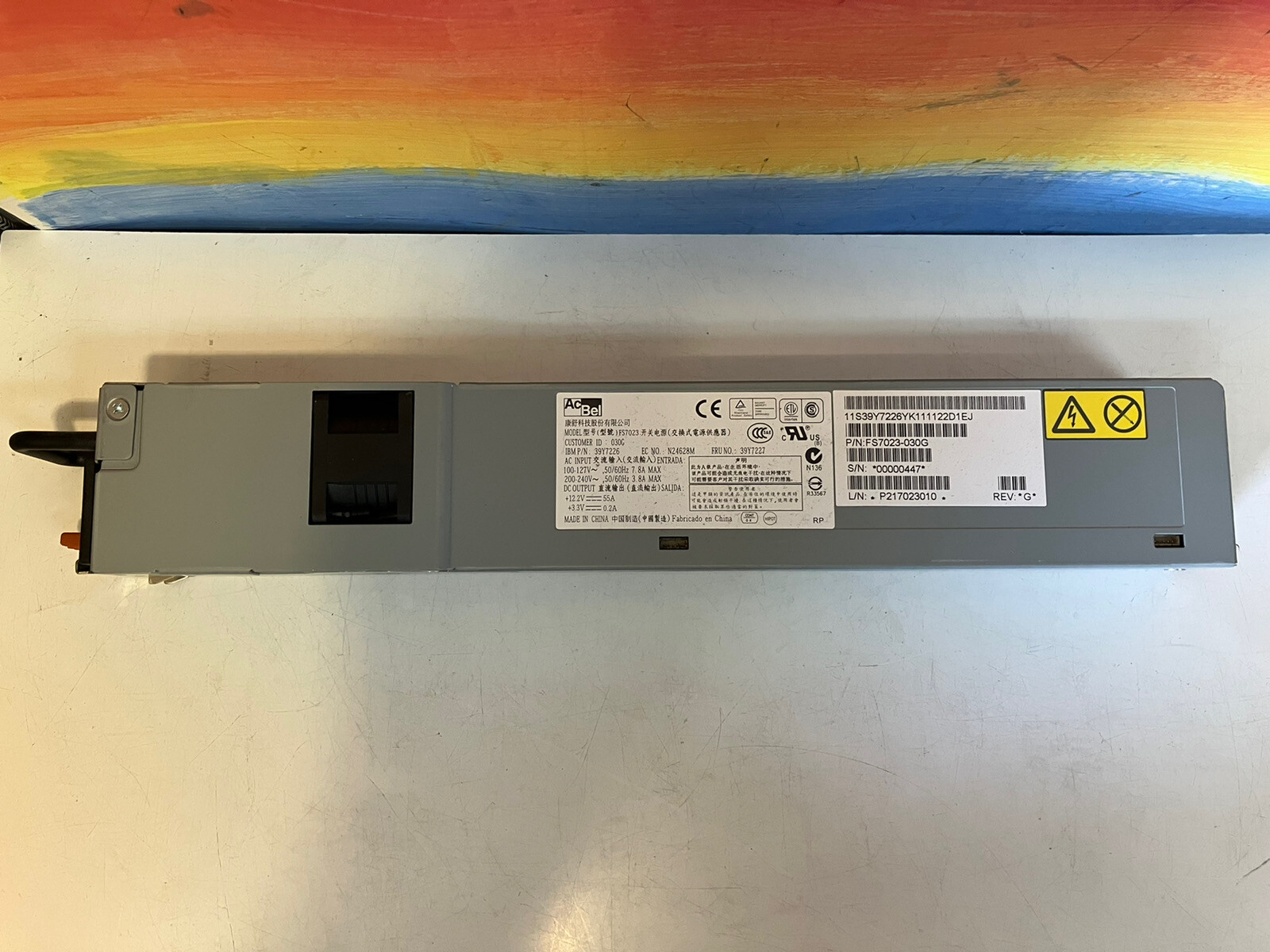 ~ AcBel FS7023-030G IBM Server Power Supply 39Y7226 N24628M 39Y7227 675W