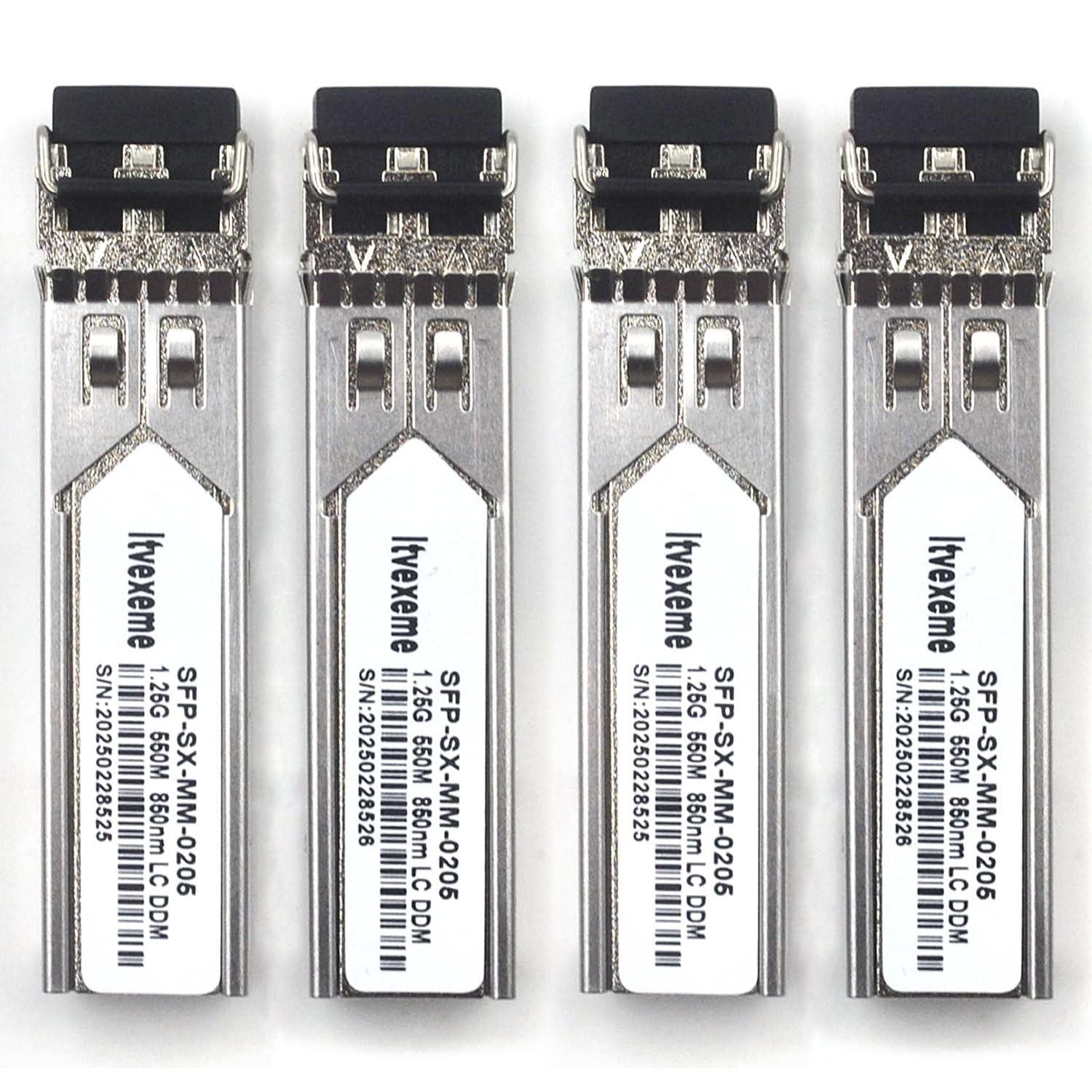 4 PCS 1.25G Multimode SFP LC Module 1000BaseSX Fiber Transceiver 850nm