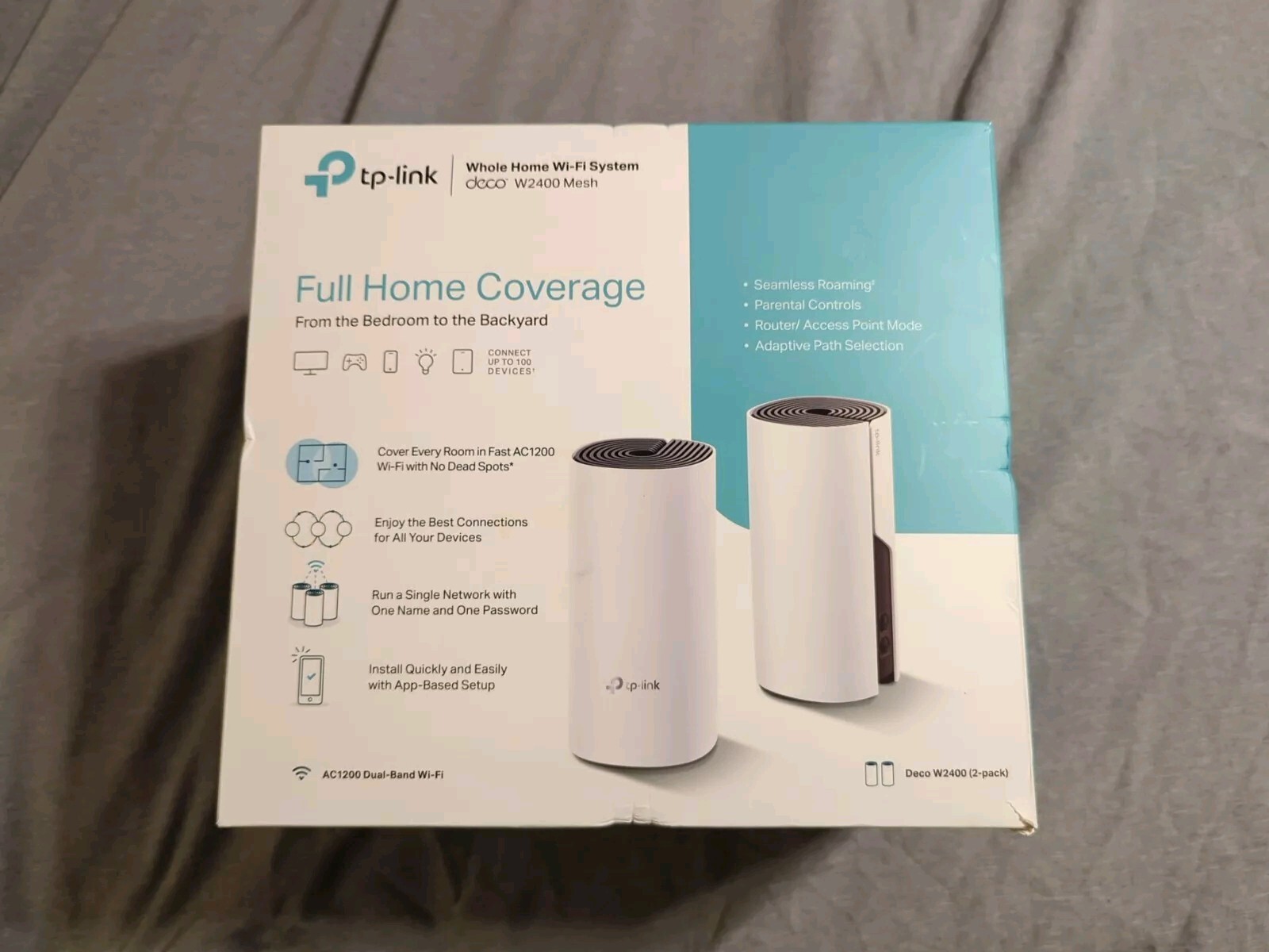 TP-Link – Deco W2400 (2-Pack) – AC1200 Dual-Band Whole Home Mesh Wi-Fi System