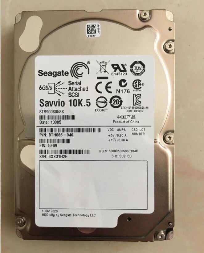 Seagate ST9900805SS 900GB SAVVIO 10K.5 10K RPM SAS 6Gb/s 2.5" HDD Hard Drive
