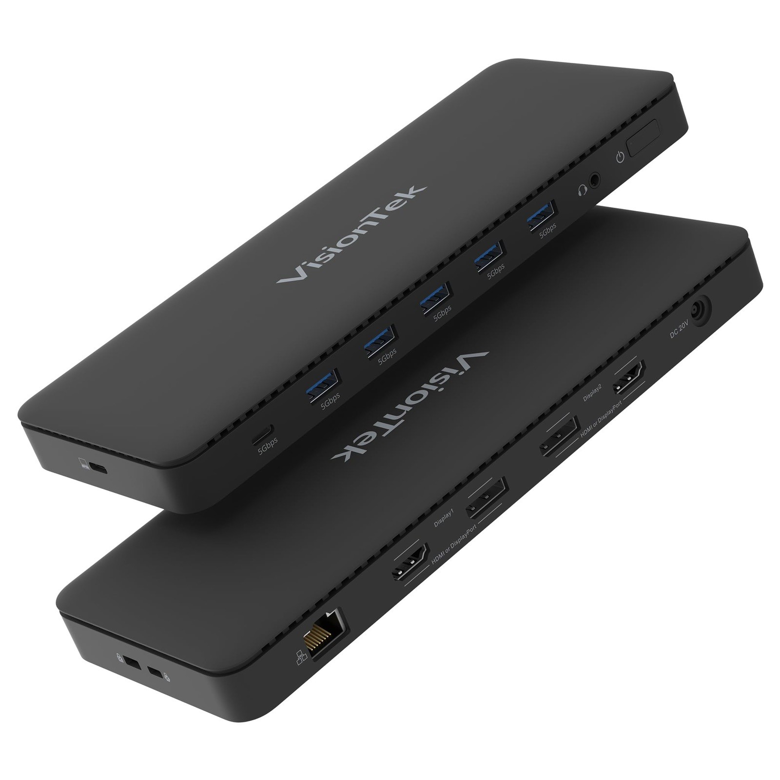 VisionTek VT4600DL Universal Dual 4K Docking Station 100W Charging