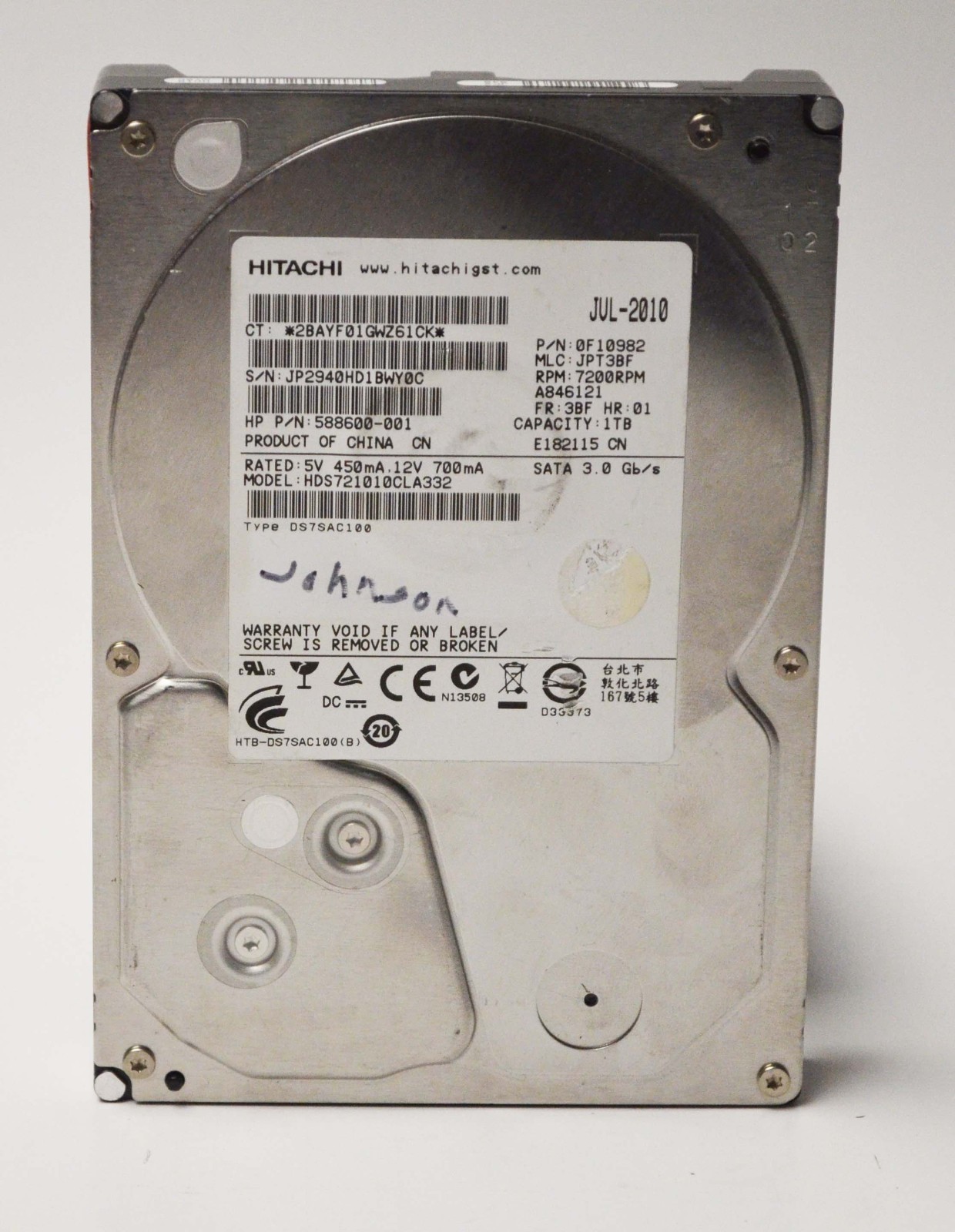 Hitachi Deskstar HDS721010CLA332 1TB 3.5" SATA Desktop Hard Drive TESTED